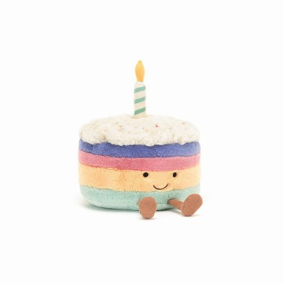 Jellycat Rainbow Birthday Cake New Zealand | YJHUO3820